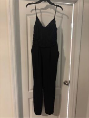 Express Black Lace Bodice Spaghetti Strap Jumpsuit